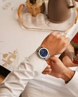 ‎ ساعة رجالية من إليتير بلون فضي