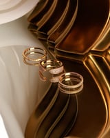 ‎ طقم ثلاث خواتم باللون الذهبي | ZJR011L01