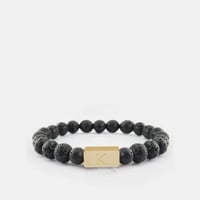 اسوارة رجالية بتصميم مميز بخرز بلون أسود