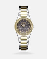 ‎ ساعة نسائيه اليتير بسير ستيل بلون ذهبي وفضي | TO...