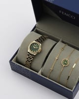 هدية نسائية فينشي ساعة ستيل واساور بلون ذهبي