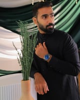 ‎ ساعة رجالية إلڤي ستيل بلون رمادي