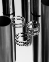 ‎ خواتم نسائيه بتصميم متفرد بلون فضي | ZJR008L11