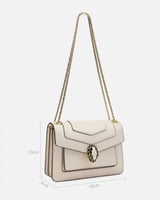 ‎ شنطة زايروس النسائي من الجلد الناعم بلون أبيض |...