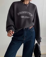 ‎ هودي نسائي بتصميم أنيق بلون رمادي