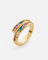 ‎ خاتم نسائي بتصميم كلاسيك بلون ذهبي | MJR014F0174