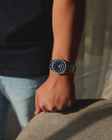 ‎ ساعة آن الرجالية ستيل باللون الفضي | NAS021M1105...