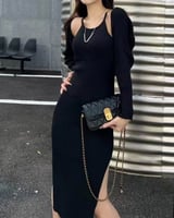 ‎ شنطة نسائية من الجلد بلون أسود | MLH062F0201