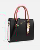 ‎ شنطة زايروس النسائية من الجلد باللون الأسود | ZL...