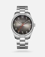 ‎ ساعة رجالية من فنشي بلون فضي