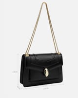 ‎ شنطة زايروس النسائي من الجلد الناعم بلون أسود |...