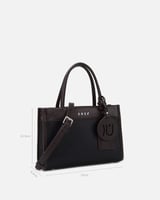 ‎ شنطه بتصميم عصري بلون أسود وبني | NLH009F020711