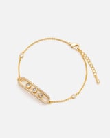 ‎ اسوارة نسائية بتصميم أنيق باللون الذهبي