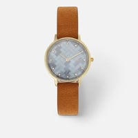 ‎ ساعة زايروس النسائية مخمل بلون البرتقالي | ZAV01...