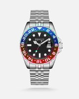 ‎ ساعة رجالية من فنشي بلون فضي