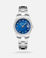 ‎ ساعة نسائية من فنشي بلون فضي