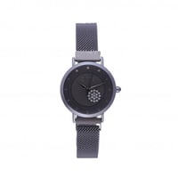 ‎ ساعة زايروس النسائيه بسير شبكي بلون فضي | ZAM029...