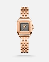 ‎ ساعة نسائية بسير ستيل بلون الروز قولد