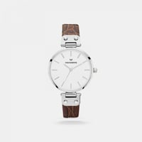 ‎ ساعة موك برق نسائية من الجلد باللون البني | 3MO1...