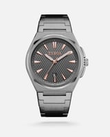 ‎ ساعة رجالية ستيل بلون رمادي