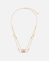‎ سلسلة نسائية بتصميم عصري بلون ذهبي | ZJN130F0103