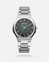 ‎ ساعة رجالية من آن بسير ستيل فضي | NAS034M110811