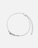 ‎ اسوارة نسائية بتصميم جذاب بلون فضي | MJB021F1111