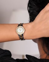 ‎ ساعة نسائية من الستيل بلون ذهبي وفضي | آن