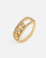 ‎ خاتم نسائي بتصميم كلاسيك بلون ذهبي