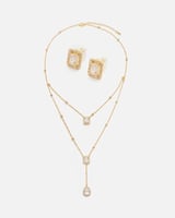 ‎ طقم نسائي متفرد باللون الذهبي | MJS032F0103