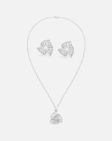  طقم نسائي ناعم باللون الفضي