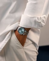 ‎ ساعة رجالية إلڤي ستيل بلون فضي | LAS081M118611