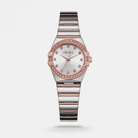 ‎ ساعة اليتير النسائي ستيل بلون فضي وروز قولد | TO...