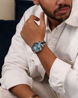 ‎ ساعة رجالية إلڤي ستيل بلون فضي | LAS081M118611