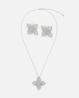 ‎ طقم نسائي أنيق باللون الفضي