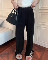 ‎ بنطلون نسائي الفي اند كو بتصميم مريح بلون أسود