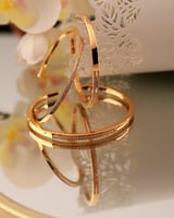 ‎ طقم ثلاث اساور نسائيه باللون الذهبي | ZJS042L01