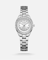 ‎ ساعة نسائية بسير ستيل بلون فضي