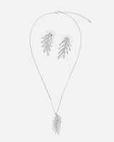 ‎ طقم نسائي أنيق باللون الفضي