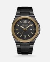 ‎ ساعة رجالية من فنشي بلون أسود