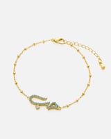 ‎ اسوارة نسائية بتصميم جذاب بلون ذهبي