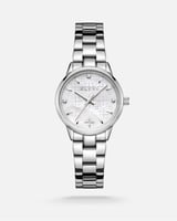 ‎ ساعة نسائيه من إلڤي باللون الفضي | LAS035L110311