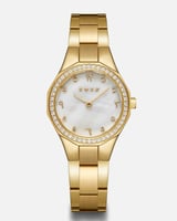 ‎ ساعة نسائية من الستيل بلون ذهبي | آن