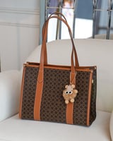 ‎ شنطة نسائية من الجلد بلون بني | MLH075F070701