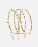 ‎ طقم أساور نسائيه جذابه بلون ذهبي | ZBS003L01