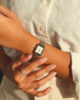 ‎ ساعة نسائيه اليتير ستيل بلون فضي وذهبي | TAS009L...