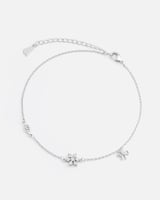 ‎ خلخال نسائي ناعم بلون فضي