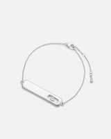 ‎ اسوارة نسائية بتصميم مميز بلون فضي | MJB056F1111