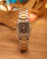 ‎ ساعة نسائيه فنشي ستيل بلون فضي وذهبي | FAS272F06...