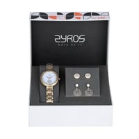 ‎ طقم زايروس نسائي من ساعة وحلق بتصميم أنيق | SZAA...